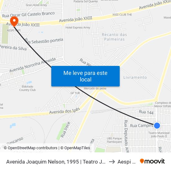 Avenida Joaquim Nelson, 1995 | Teatro João Paulo Ll to Aespi Fapi map