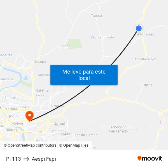 Pi 113 to Aespi Fapi map