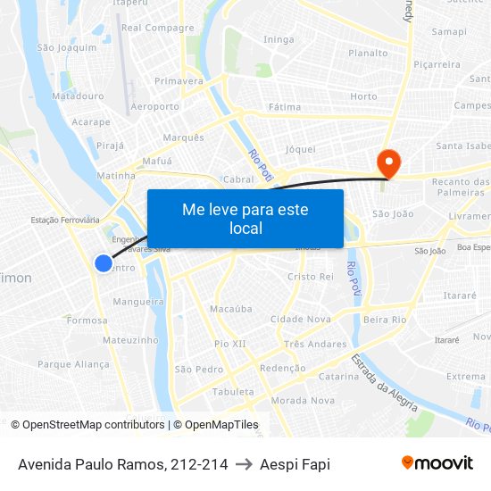 Avenida Paulo Ramos, 212-214 to Aespi Fapi map