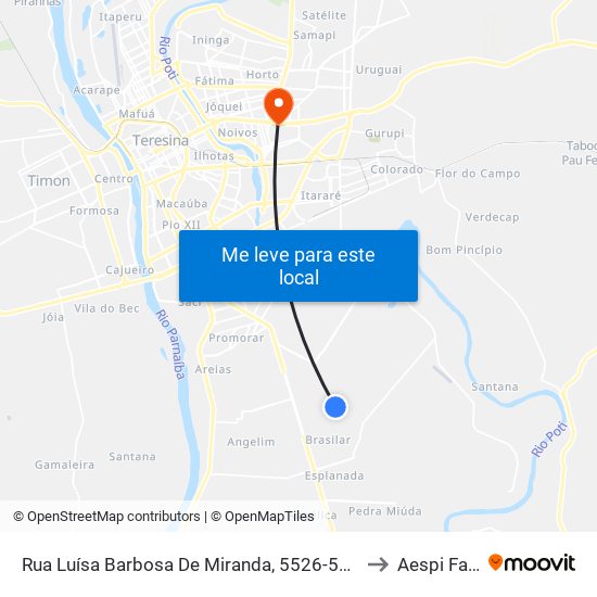 Rua Luísa Barbosa De Miranda, 5526-5998 to Aespi Fapi map