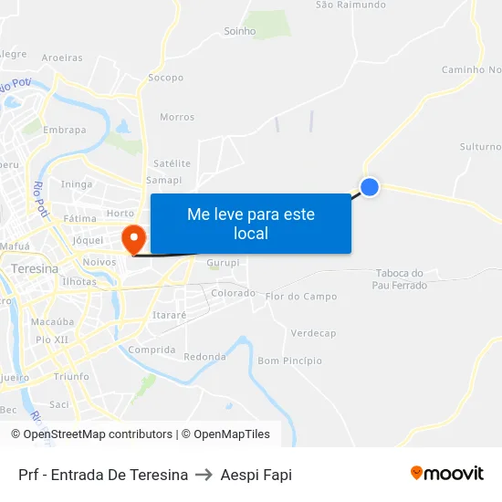 Prf - Entrada De Teresina to Aespi Fapi map