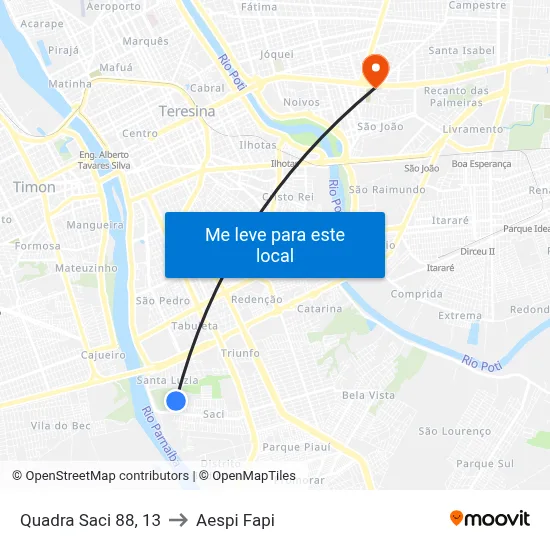 Quadra Saci 88, 13 to Aespi Fapi map
