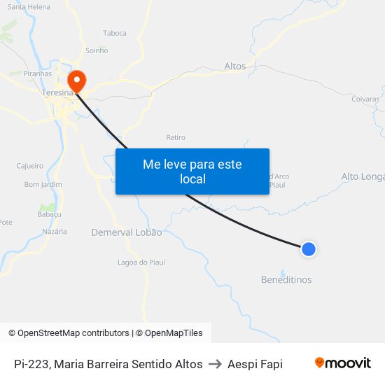 Pi-223, Maria Barreira Sentido Altos to Aespi Fapi map