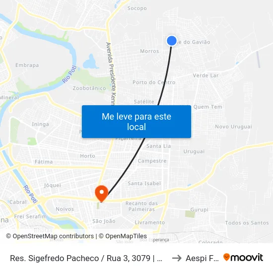 Res. Sigefredo Pacheco / Rua 3, 3079 | Quadra Bl to Aespi Fapi map