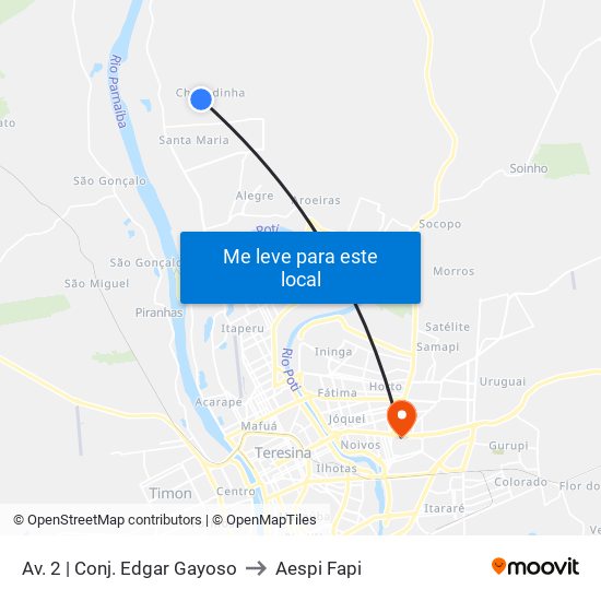 Av. 2 | Conj. Edgar Gayoso to Aespi Fapi map