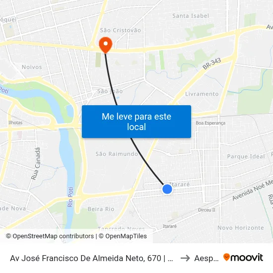 Av José Francisco De Almeida Neto, 670 | Oposto Ao Banco Do Brasil to Aespi Fapi map