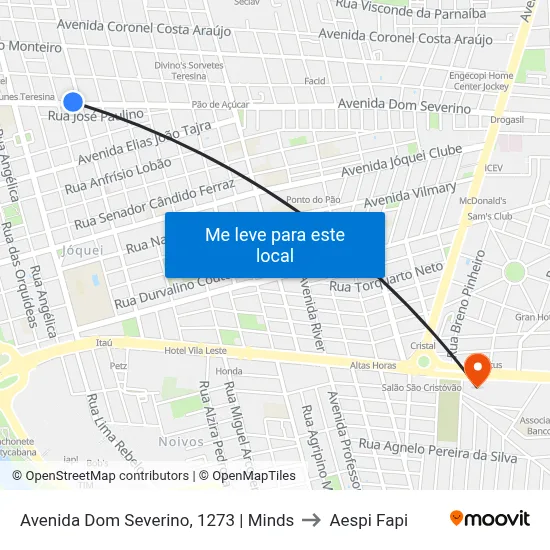 Avenida Dom Severino, 1273 | Minds to Aespi Fapi map