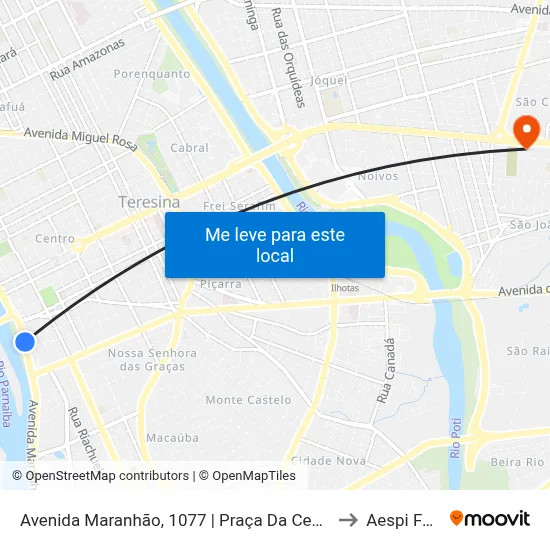 Avenida Maranhão, 1077 | Praça Da Cepisa to Aespi Fapi map