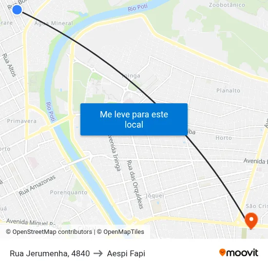 Rua Jerumenha, 4840 to Aespi Fapi map