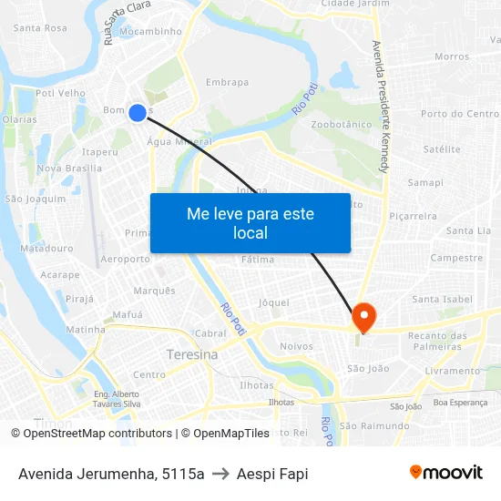 Avenida Jerumenha, 5115a to Aespi Fapi map