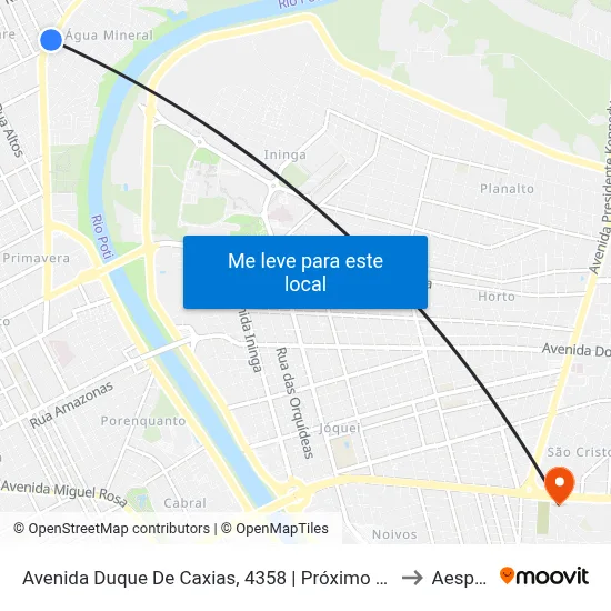 Avenida Duque De Caxias, 4358 | Próximo Ao Balão Da Coca Cola to Aespi Fapi map
