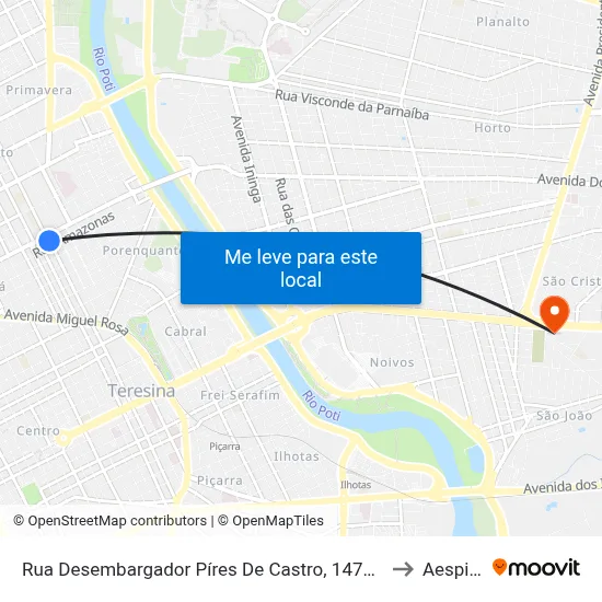 Rua Desembargador Píres De Castro, 1474|Praça Do Marquês to Aespi Fapi map