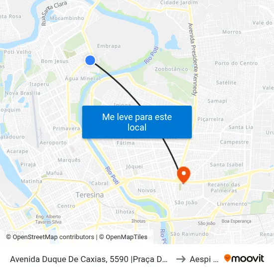 Avenida Duque De Caxias, 5590 |Praça Do Buenos Aires to Aespi Fapi map