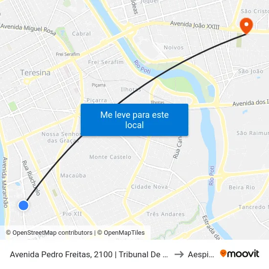 Avenida Pedro Freitas, 2100 | Tribunal De Contas Do Estado to Aespi Fapi map