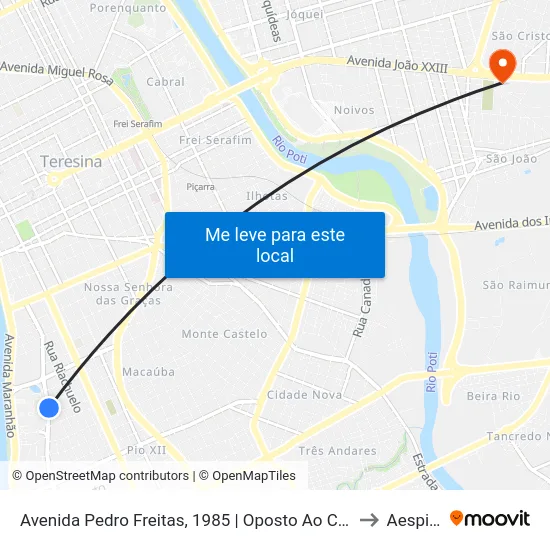Avenida Pedro Freitas, 1985 | Oposto Ao Centro Administrativo to Aespi Fapi map