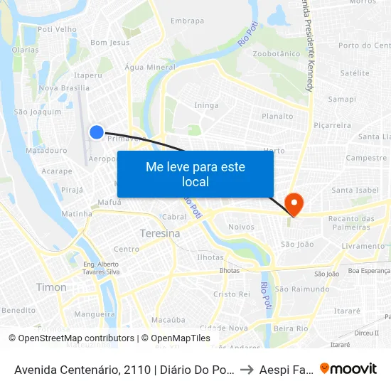 Avenida Centenário, 2110 | Diário Do Povo to Aespi Fapi map