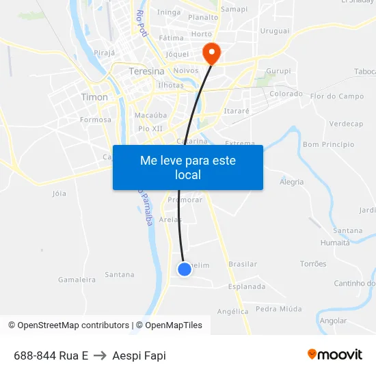 688-844 Rua E to Aespi Fapi map