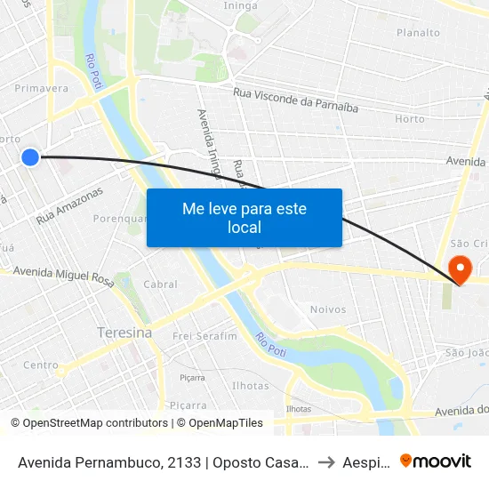 Avenida Pernambuco, 2133 | Oposto Casa Frederico Ozanam to Aespi Fapi map