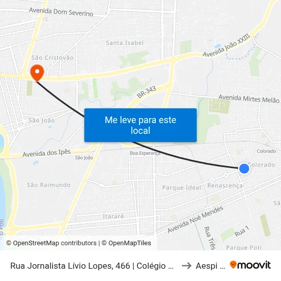 Rua Jornalista Lívio Lopes, 466 | Colégio São Judas Tadeu to Aespi Fapi map