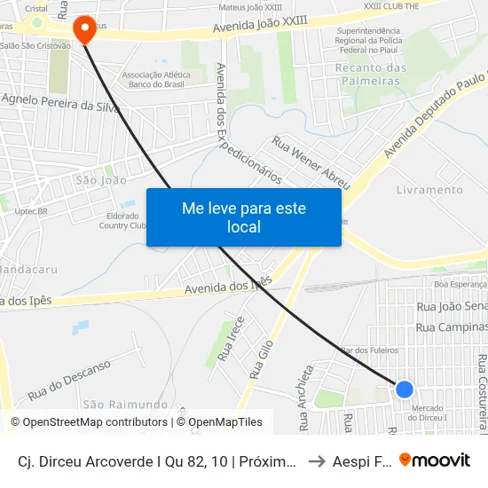 Cj. Dirceu Arcoverde I Qu 82, 10 | Próximo À Uespi to Aespi Fapi map