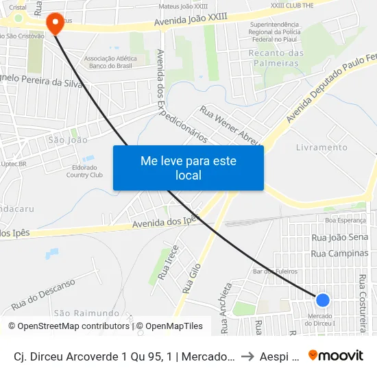 Cj. Dirceu Arcoverde 1 Qu 95, 1 | Mercado Do Dirceu 1 to Aespi Fapi map
