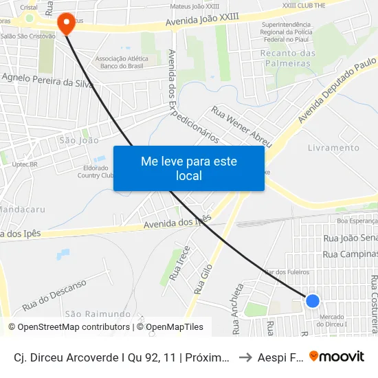 Cj. Dirceu Arcoverde I Qu 92, 11 | Próximo À Uespi to Aespi Fapi map