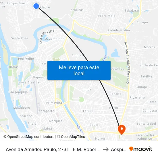 Avenida Amadeu Paulo, 2731 | E.M. Roberto Cerqueira Dantas to Aespi Fapi map