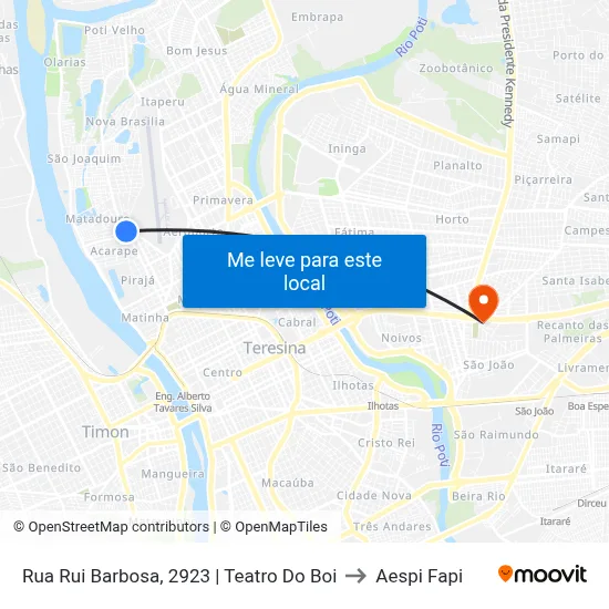 Rua Rui Barbosa, 2923 | Teatro Do Boi to Aespi Fapi map