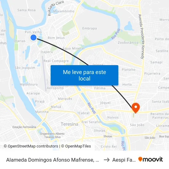 Alameda Domingos Afonso Mafrense, 626 to Aespi Fapi map