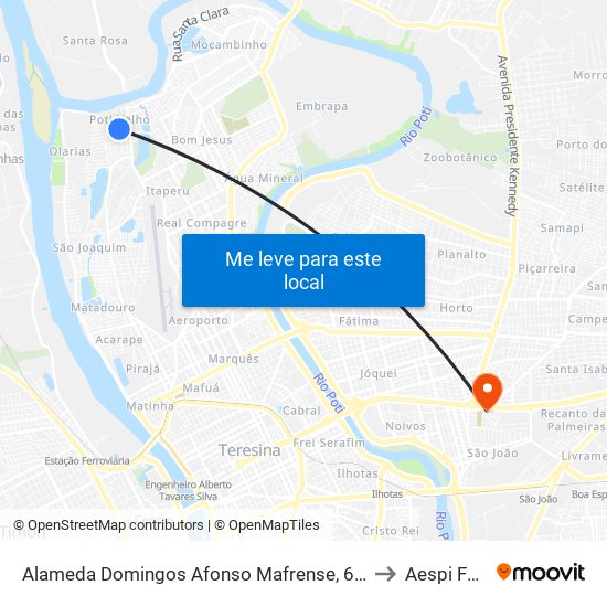 Alameda Domingos Afonso Mafrense, 6460 to Aespi Fapi map