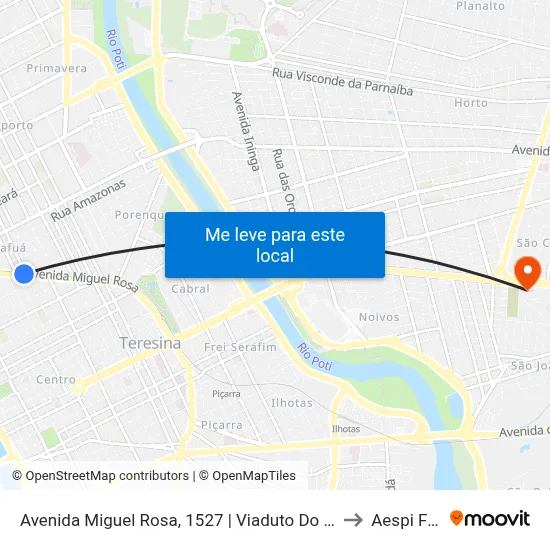 Avenida Miguel Rosa, 1527 | Viaduto Do Mafuá to Aespi Fapi map