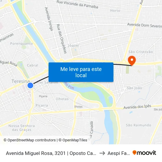 Avenida Miguel Rosa, 3201 | Oposto Cassi to Aespi Fapi map
