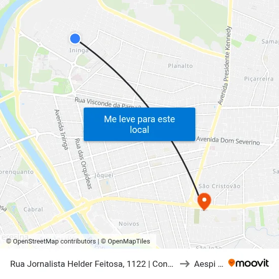 Rua Jornalista Helder Feitosa, 1122 | Cond. Santa Mônica to Aespi Fapi map
