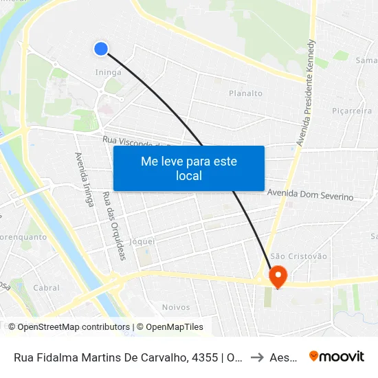 Rua Fidalma Martins De Carvalho, 4355 | Oposto Ao Cond. Santa Marta to Aespi Fapi map