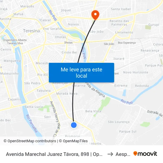Avenida Marechal Juarez Távora, 898 | Oposto Ao Colégio São José to Aespi Fapi map