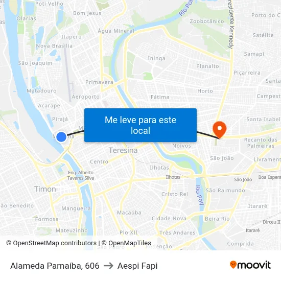 Alameda Parnaíba, 606 to Aespi Fapi map