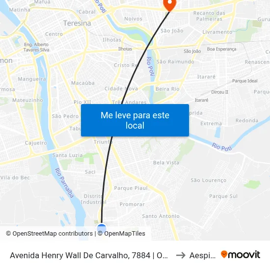 Avenida Henry Wall De Carvalho, 7884 | Oposto À E. M. Areias to Aespi Fapi map