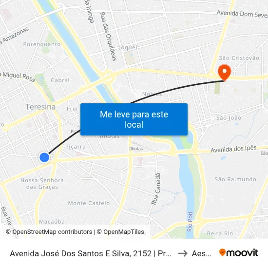 Avenida José Dos Santos E Silva, 2152 | Próximo À Central De Flagrantes to Aespi Fapi map