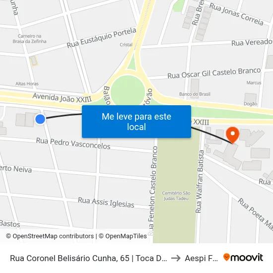 Rua Coronel Belisário Cunha, 65 | Toca Do Bode to Aespi Fapi map