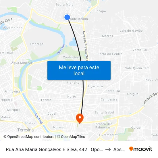 Rua Ana Maria Gonçalves E Silva, 442 | Oposto Ao Carvalho Supermercado to Aespi Fapi map