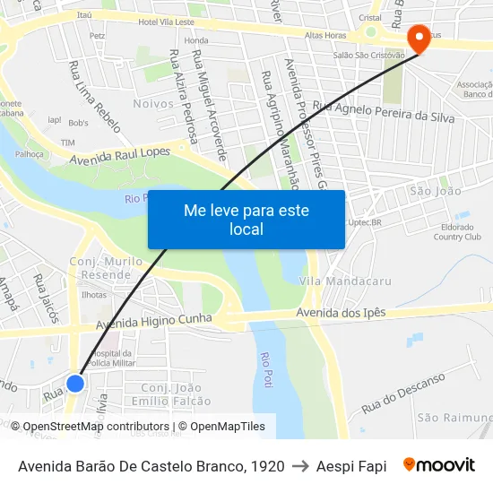 Avenida Barão De Castelo Branco, 1920 to Aespi Fapi map