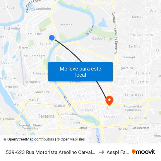 539-623 Rua Motorista Areolino Carvalho to Aespi Fapi map