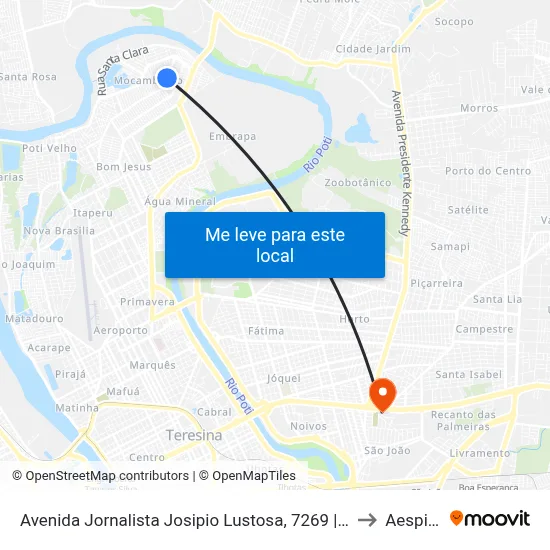 Avenida Jornalista Josipio Lustosa, 7269 |Ginásio Pato Preto to Aespi Fapi map