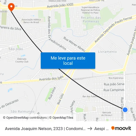 Avenida Joaquim Nelson, 2323 | Condomínio Guanabara to Aespi Fapi map