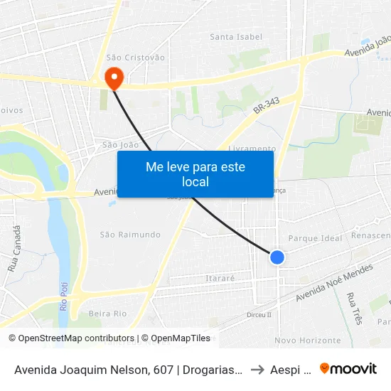 Avenida Joaquim Nelson, 607 | Drogarias Ultra Popular to Aespi Fapi map