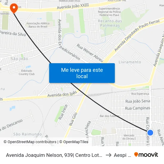 Avenida Joaquim Nelson, 939| Centro Lotérico Do Dirceu to Aespi Fapi map