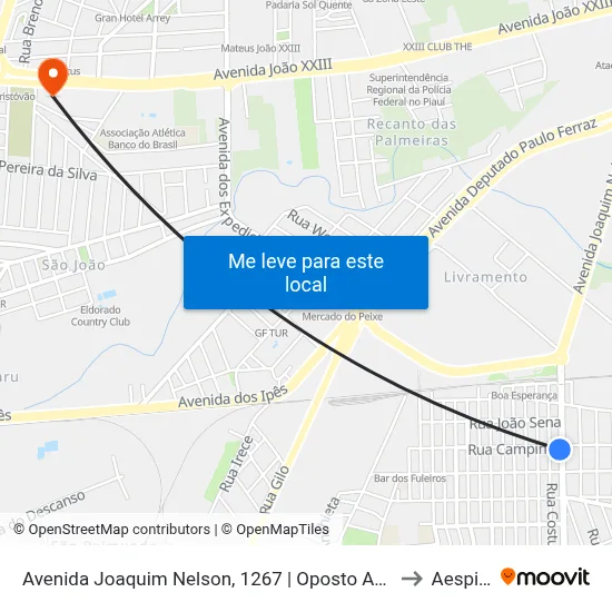 Avenida Joaquim Nelson, 1267 | Oposto Ao Teatro João Paulo II to Aespi Fapi map