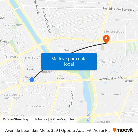 Avenida Leônidas Melo, 359 | Oposto Ao Hti Sul to Aespi Fapi map