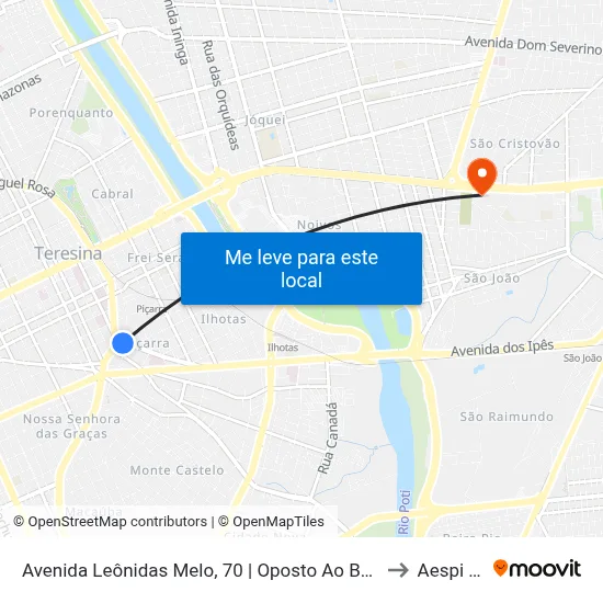 Avenida Leônidas Melo, 70 | Oposto Ao Banco Do Brasil to Aespi Fapi map