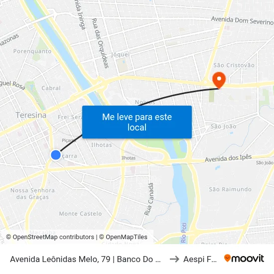 Avenida Leônidas Melo, 79 | Banco Do Brasil to Aespi Fapi map